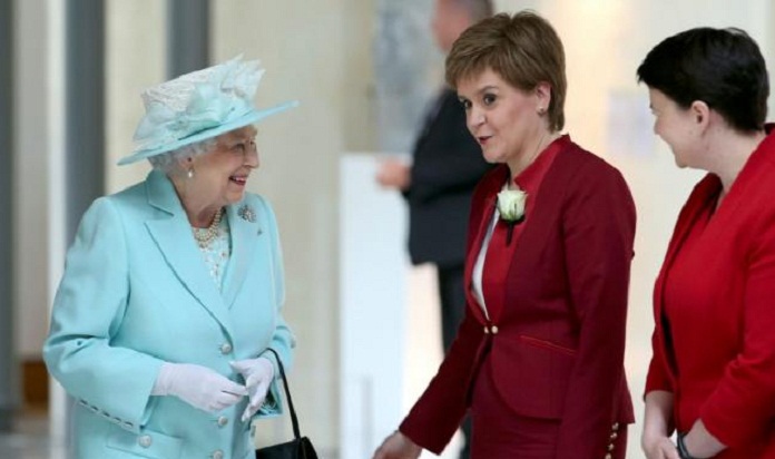Queen, in Scotland after Brexit vote, says staying calm can be hard 